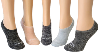 Buy assorted-3-black-charcoal-lt-blue-navy-salmon Women's No-Show Bamboo Performance Socks with Arch Support