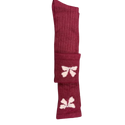 Bow pattern Hi-Bulk Acrylic Knee-Hi Women's Socks