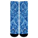 Sierra Socks Blue Dream Pattern CoolMax Socks, Nature Collection for Men & Women Eco-Friendly Colorful Crew Socks