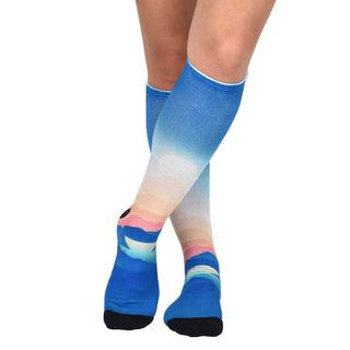 Sierra Socks River Valley Pattern CoolMax Socks, Nature Collection for Men & Women Eco-Friendly Colorful Crew Socks