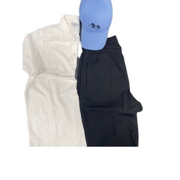 Men's Polo T-Shirt, Gym Shorts and Hat Set (3-Piece)