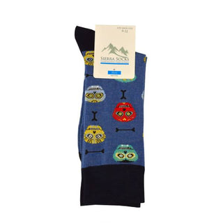 Skeleton and Bone Design Colorful Smooth Toe Men Crew Socks