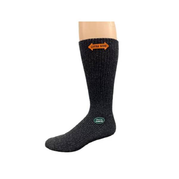Men's Extra Wide Calf Wool Wool Crew Socks - Great for Sports & Outdoors