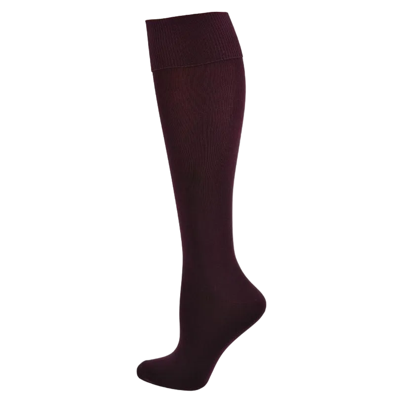 Women's Classic Flat Knit Opaque Nylon Knee High Socks - Girls' School Uniform Socks - 3 Pair Pack