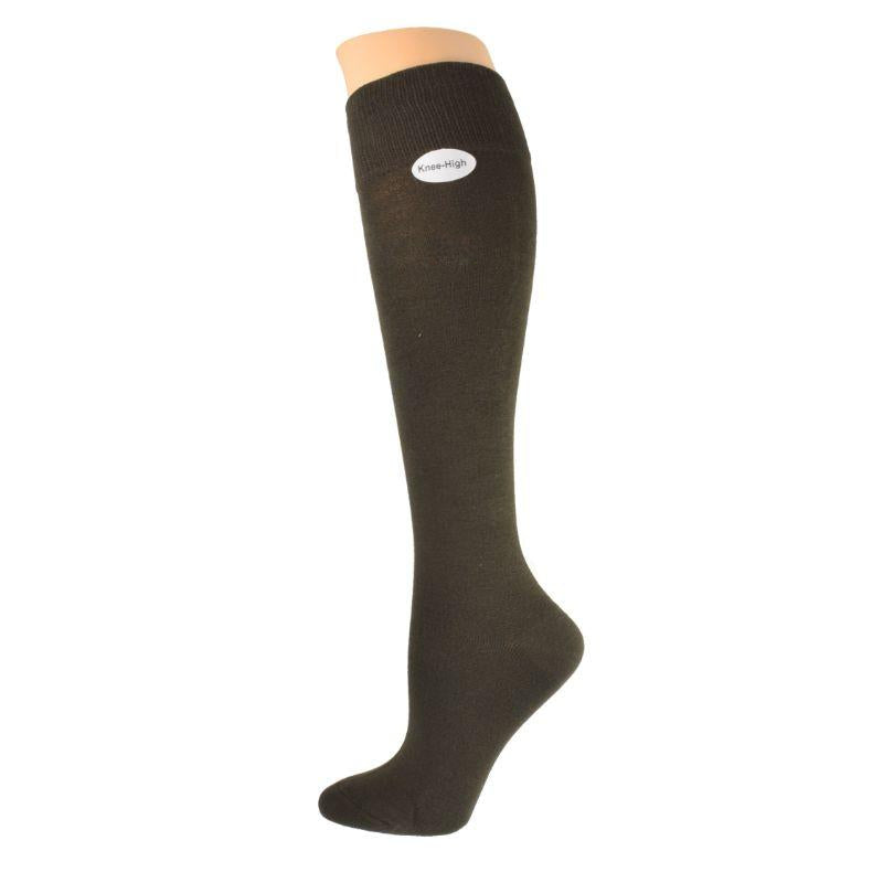 Classic Flat Knit Rayon Knee Hi Socks 2 pair Pack