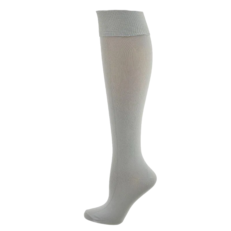 Women's Classic Flat Knit Opaque Nylon Knee High Socks - Girls' School Uniform Socks - 3 Pair Pack