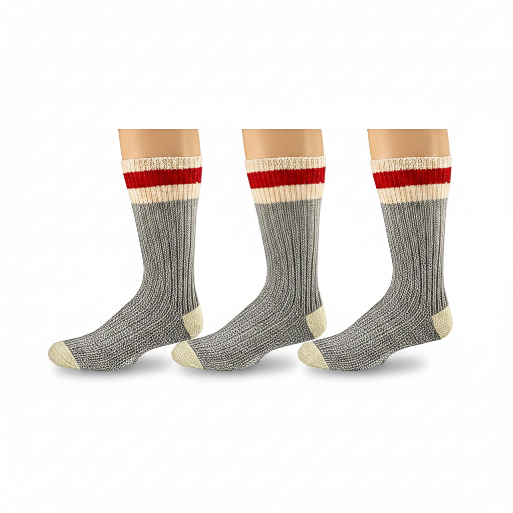 Men's Wool Work Boot Socks in 3 Pair Packs