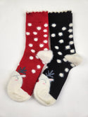 Women's Crew Socks for Winter and Christmas - 2 Pair Packs Colorful Socks for the Holidays