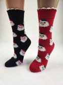 Women's Crew Socks for Winter and Christmas - 2 Pair Packs Colorful Socks for the Holidays