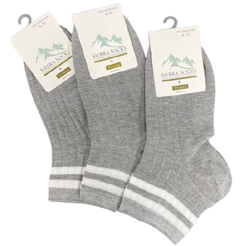 Women's Rayon Quarter Hi Performance Ankle Socks Striped Fun and Sporty Socks for Girls, Women and Teens