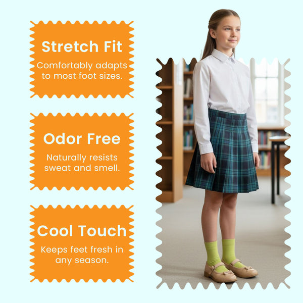 Women's Solid Color Bamboo Crew Socks - 3 Pairs