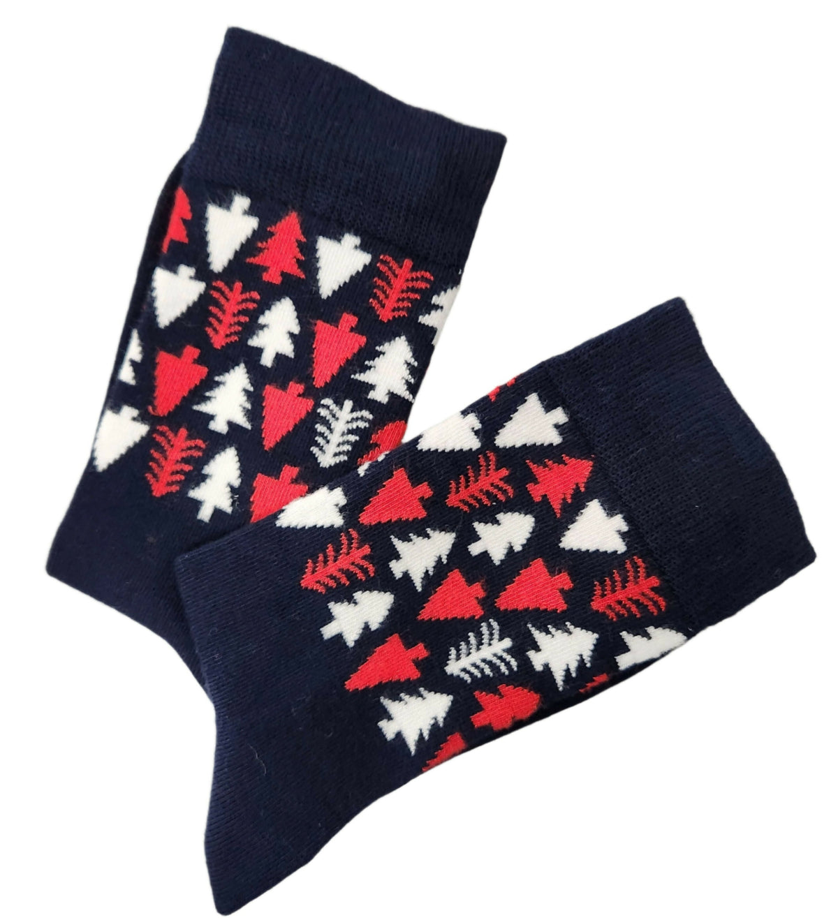 Women's Christmas Crew Tree Socks in Silky Viscose