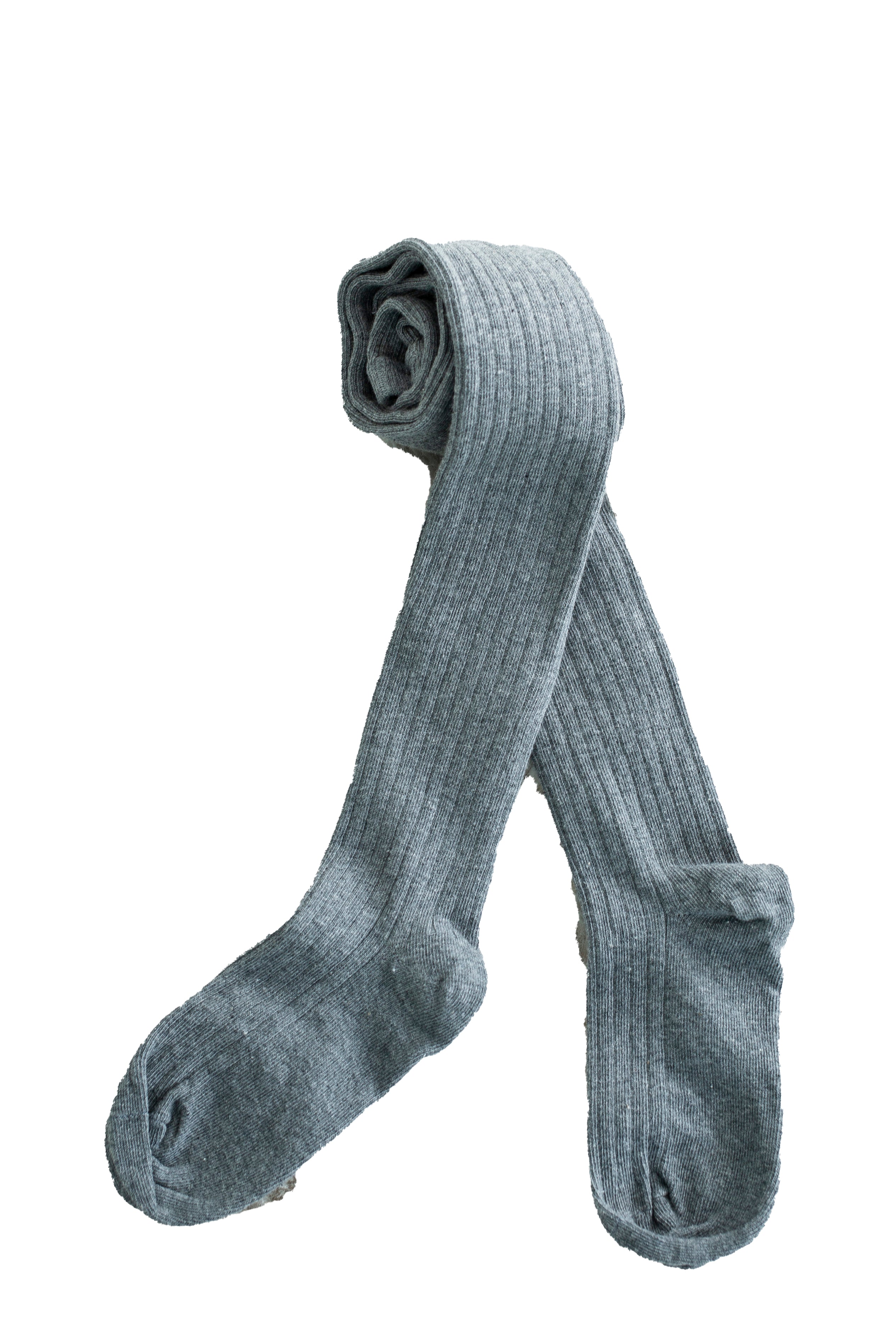 Young Girls and Tweens Combed Cotton Ribbed Tights, School Uniform Seamless Toe Comfortable All-Day Wear