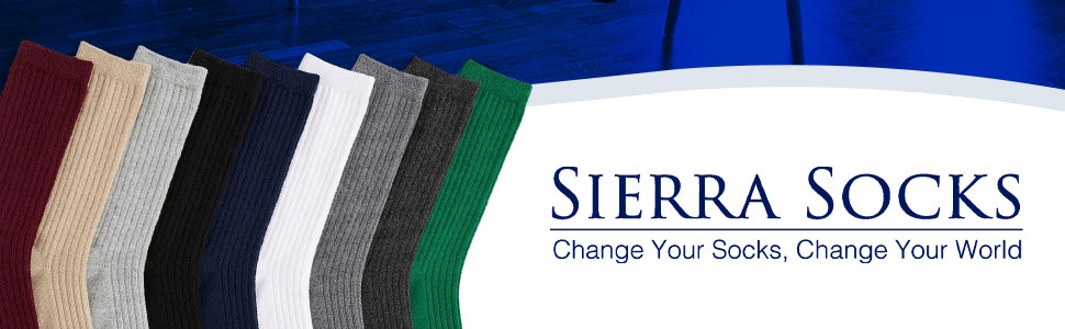 Solid Color Ribbed Crew Turn cuff Soft Acrylic Socks 3 Pair Pack Socks