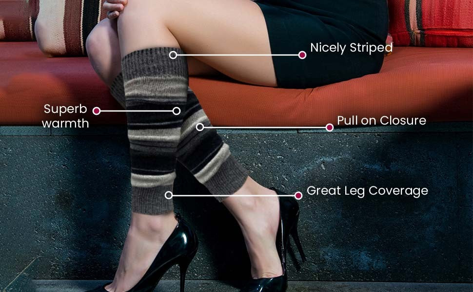 Lambswool Colorful Leg Warmers for Women, Girls and Teens