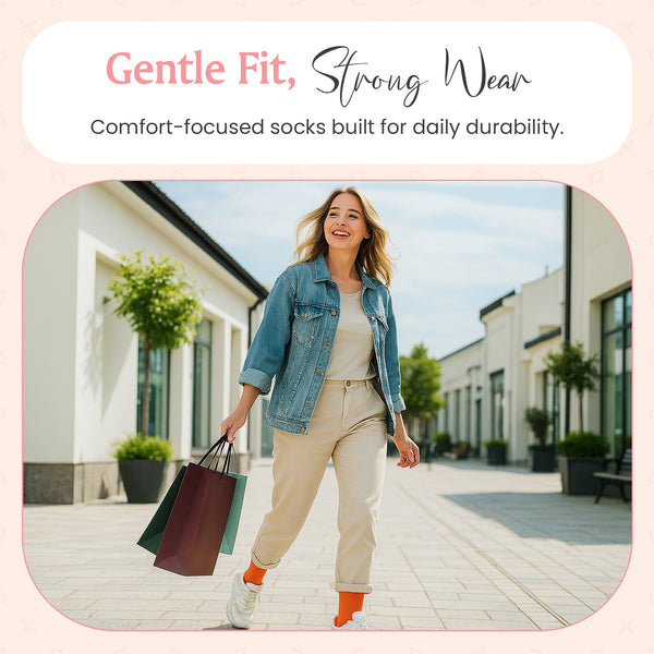 Diabetic/Arthritic Cushioned Cotton Ankle Socks 3 Pack Women Socks