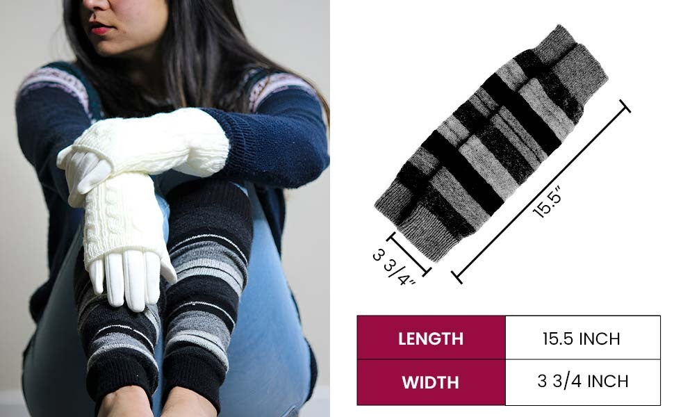 Lambswool Colorful Leg Warmers for Women, Girls and Teens