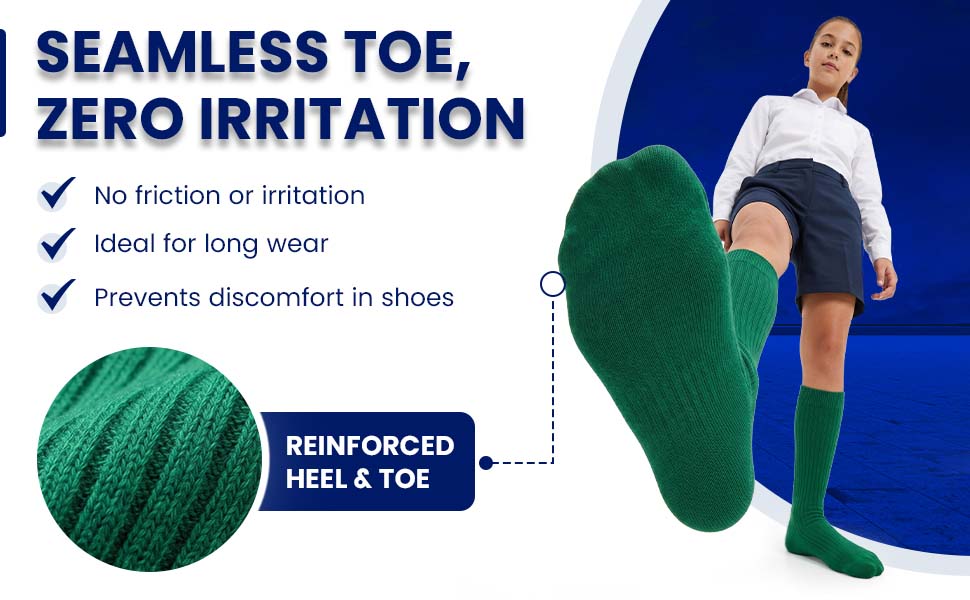 Solid Color Ribbed Crew Turn cuff Soft Acrylic Socks 3 Pair Pack Socks