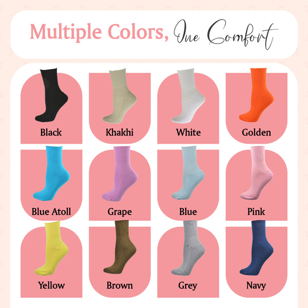 Diabetic/Arthritic Cushioned Cotton Ankle Socks 3 Pack Women Socks