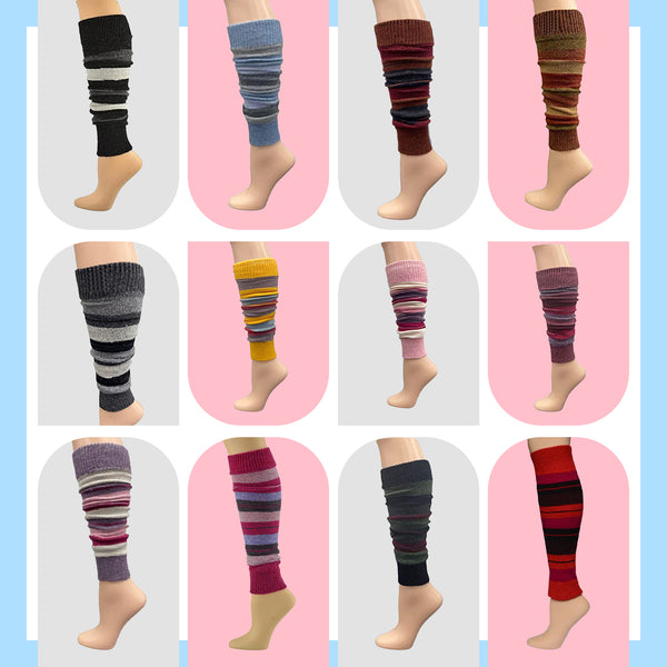 Lambswool Colorful Leg Warmers for Women, Girls and Teens