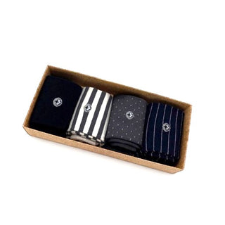 Men’s Viscose Crew Dress Socks – Breathable, Soft & Silky Comfort - 4 Pair Boxed Set - Ready for Gift Giving!