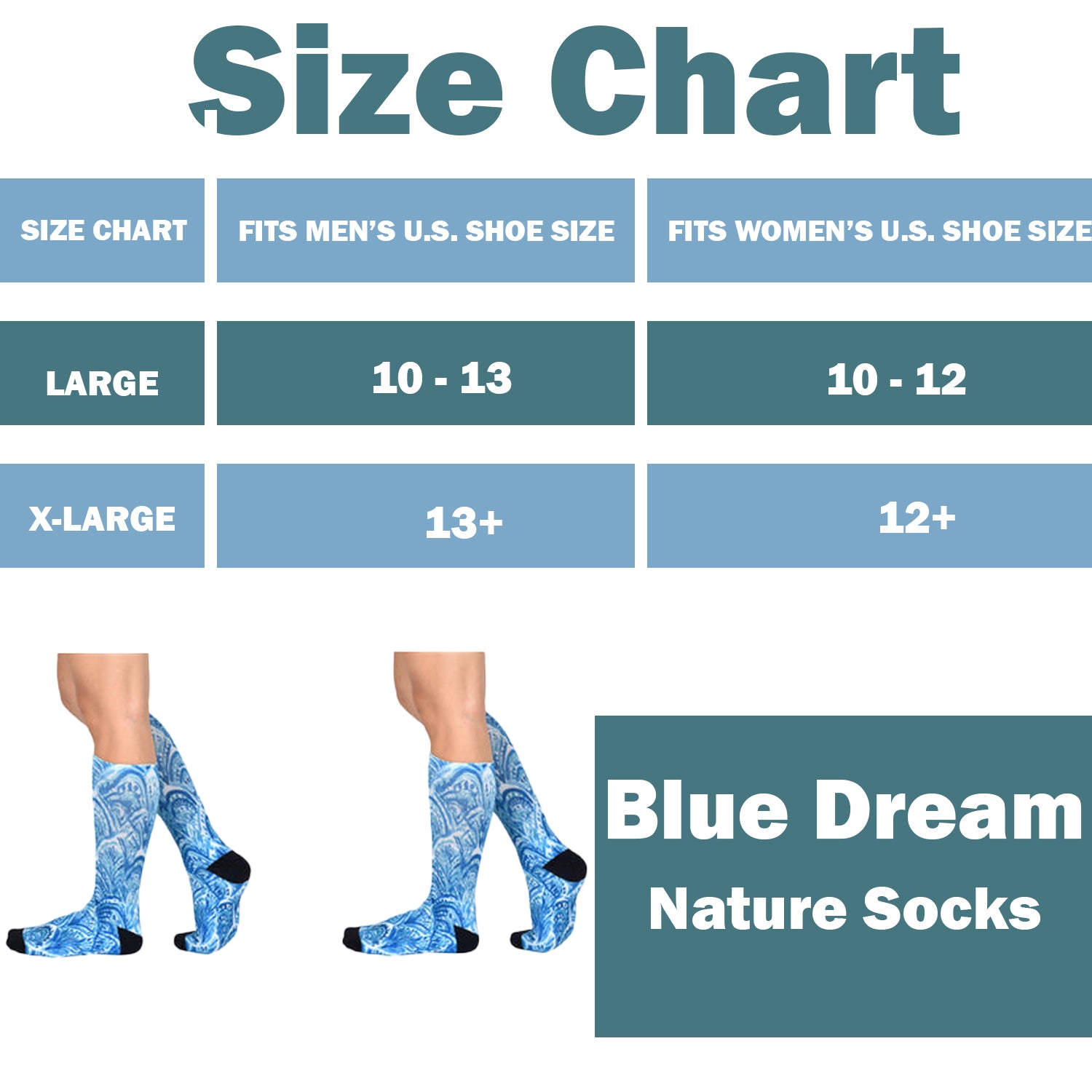 Men & Women's CoolMax Knee-High Socks, Nature Inspired Collection for Men & Women Eco-Friendly Knee High Socks