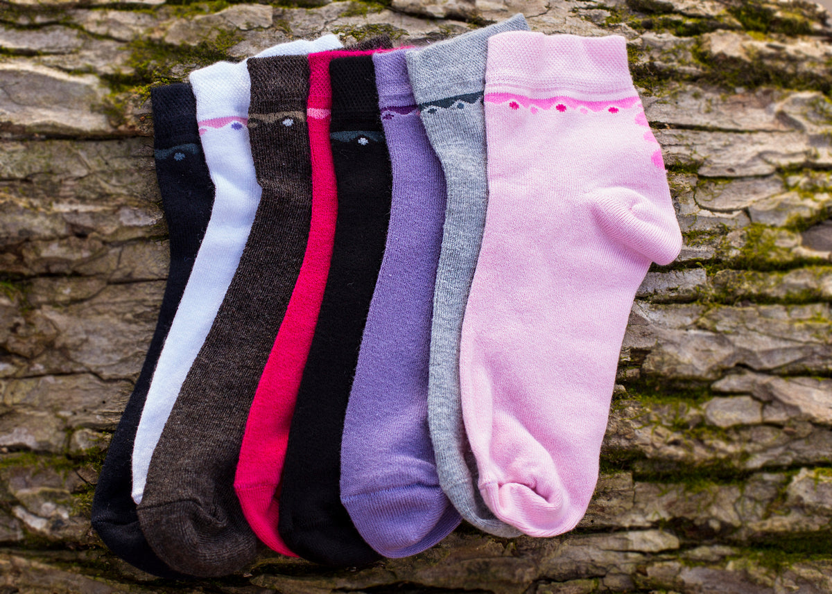 Women's Bamboo Low Cut 4 Pair Pack Multi Color Socks