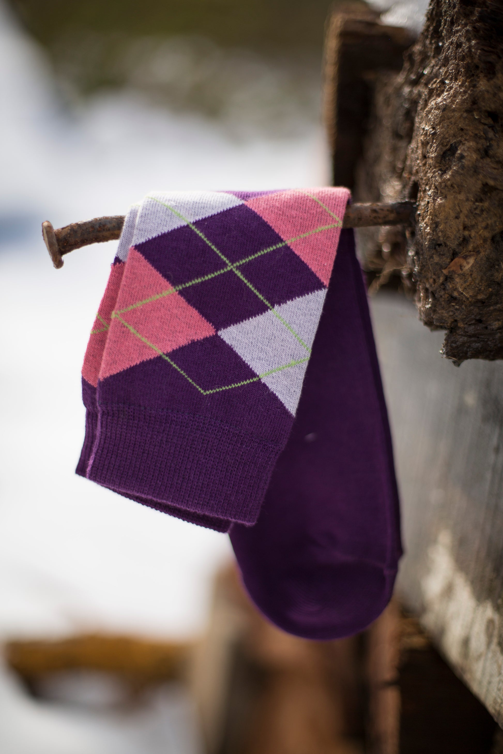 Argyle Crew Socks, Women's Cotton Socks, Lightweight Socks – Sierra Socks