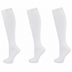 Combed Cotton Knee High Socks for Girls, Teens and Women in 3 Pair Packs - Classic Flat Knit Socks Great for School Uniforms, Nurses, Teachers