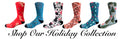 Christmas and Hanukkah Holiday Colorful CoolMax Crew Socks for Men & Women - Trees and Stars