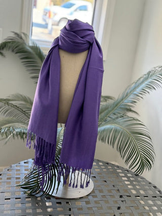 Buy purple Unisex Elegant Scarf or Wrap, Lightweight Scarf or Shoulder Wrap, in Jewel Tones