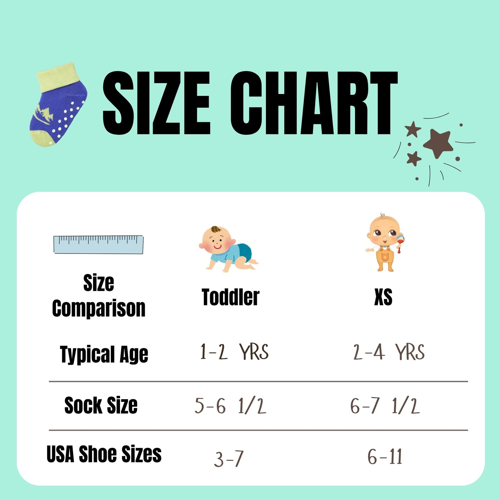 Toddler Combed Cotton Turn cuff  Non-Slip Socks
