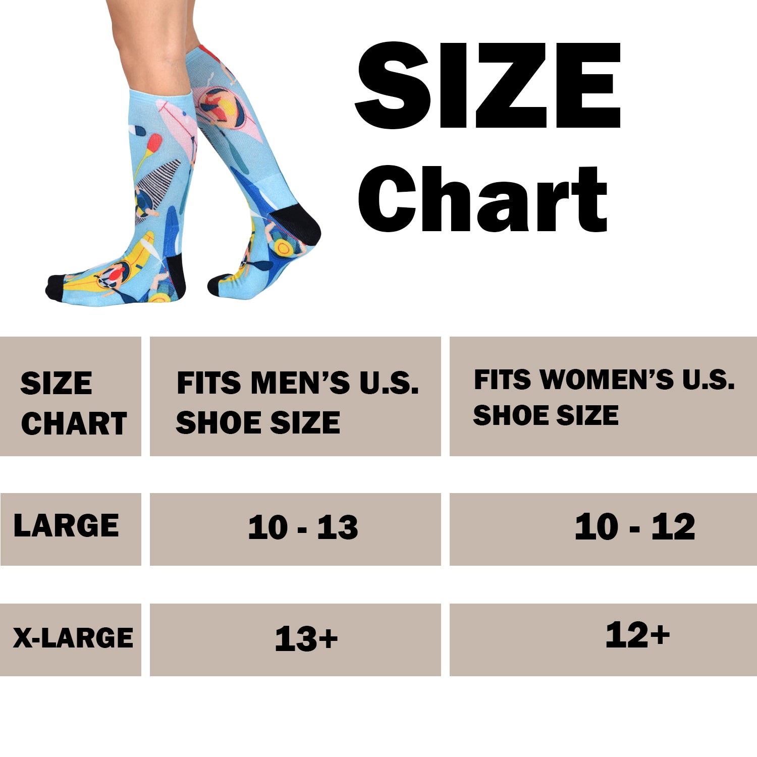 Men & Women's CoolMax Knee-High Socks, Nature Inspired Collection for Men & Women Eco-Friendly Knee High Socks