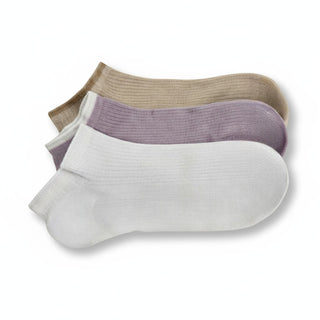 Buy 3-pair-pack-lavender-white-camel Women&#39;s Ankle Socks - Colorful and Comfortable, Silky Rayon - Great Warm Weather Socks