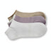 3 Pair Pack Lavender/White/Camel