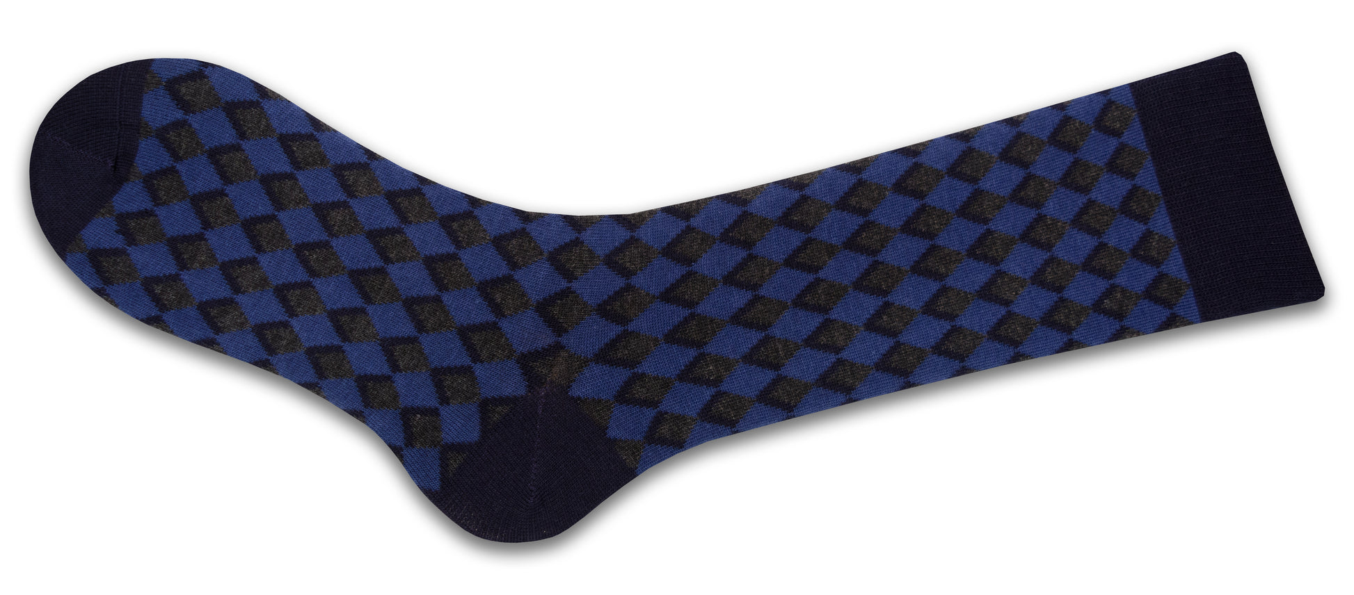 Dress Casual Combed Cotton Crew Diamond Pattern 3 Pair Pack Socks