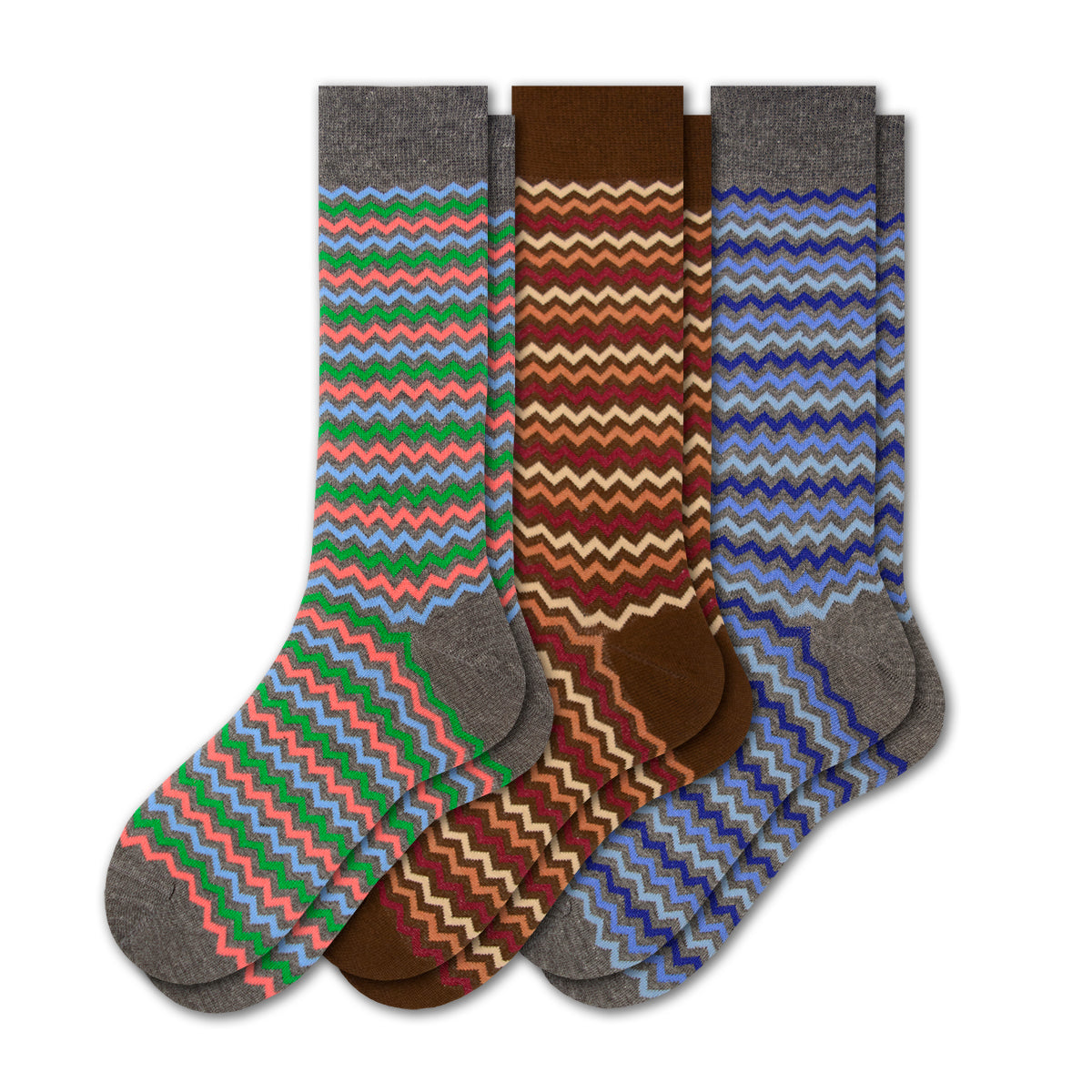 Sierra Socks Men's Casual Cotton Blend Mid Calf Dress Crew Socks