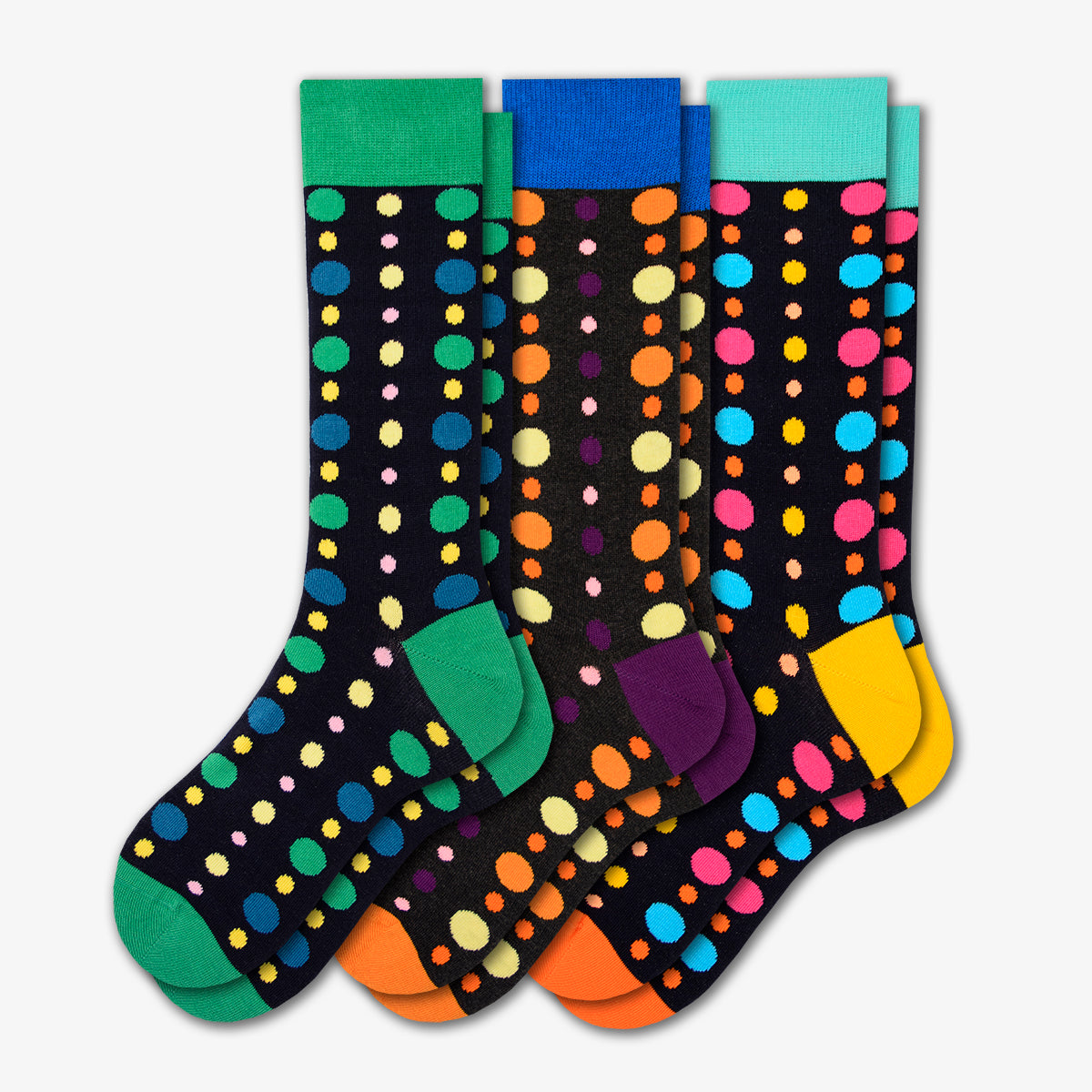 Sierra Socks Men's Casual Cotton Blend Mid Calf Dress Crew Socks