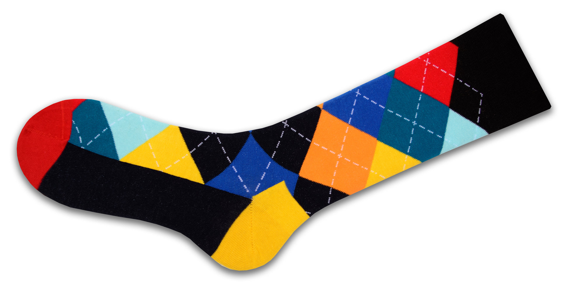 Men's Dress Casual 3 Pair Pack Combed Cotton Crew Argyle Socks