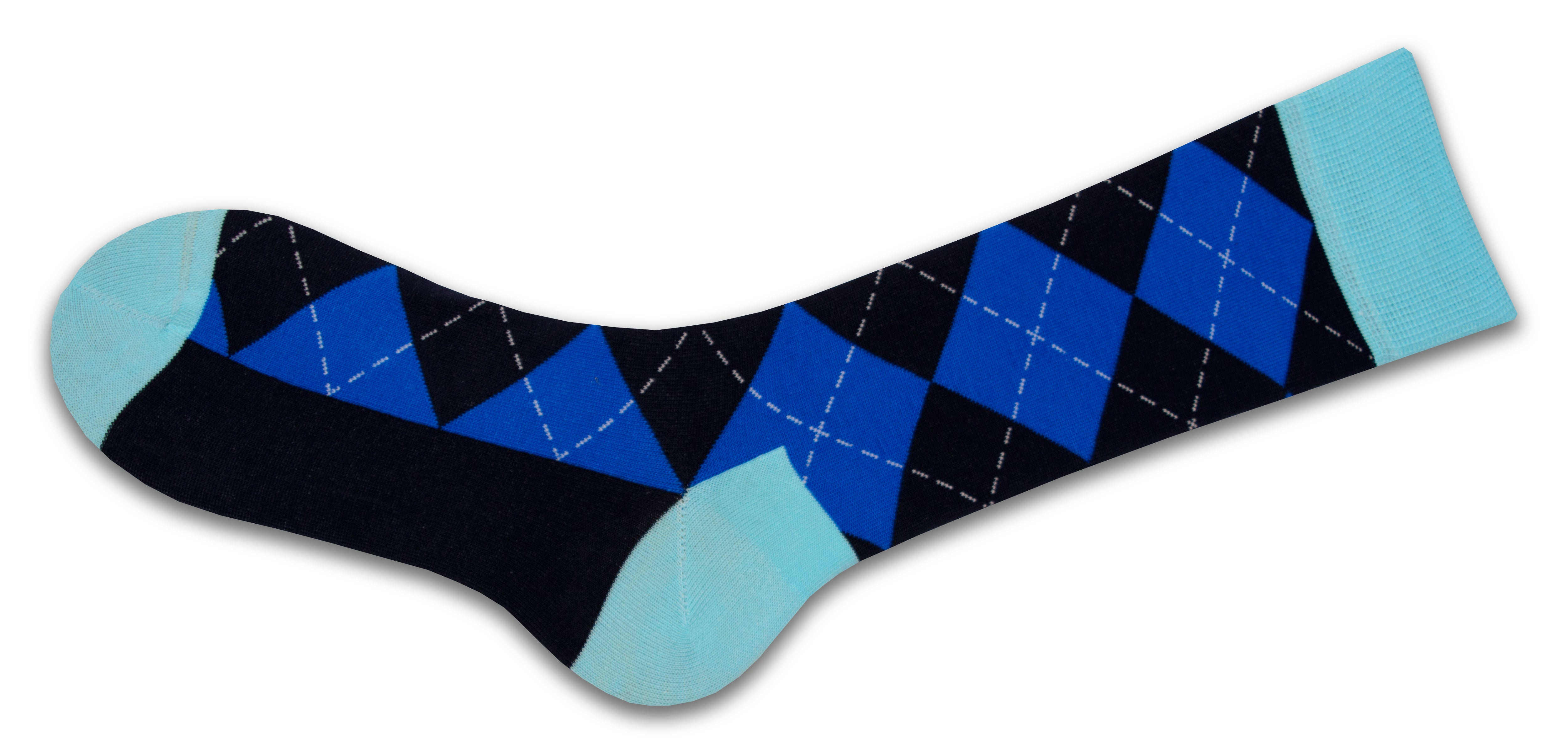Men's Dress Casual 3 Pair Pack Combed Cotton Crew Argyle Socks