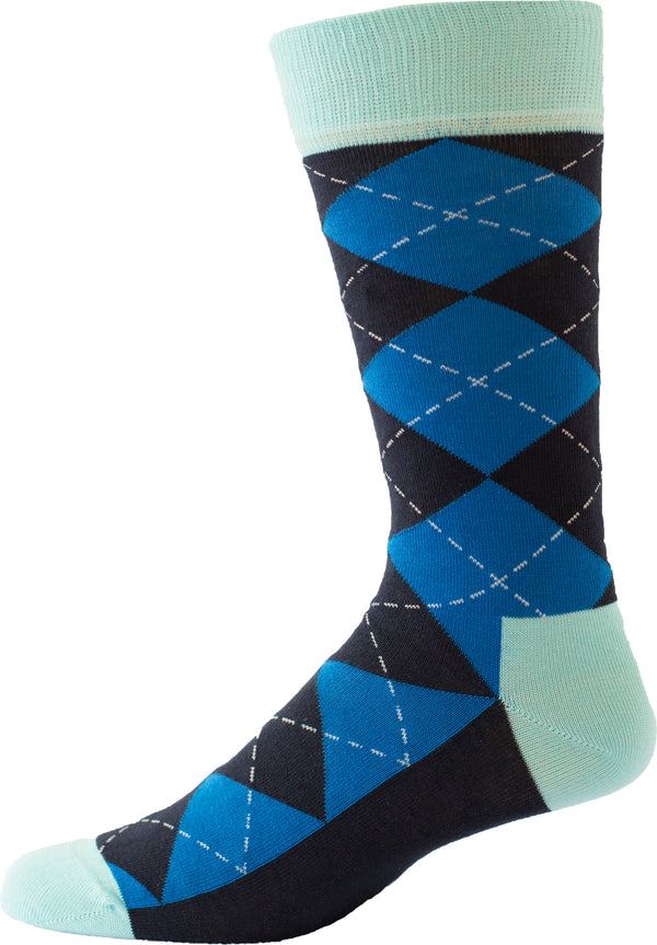 5 Pairs Men's Argyle Dress Socks - Multi-Color Casual Fashion, Acrylic Blend, Sizes 10-13