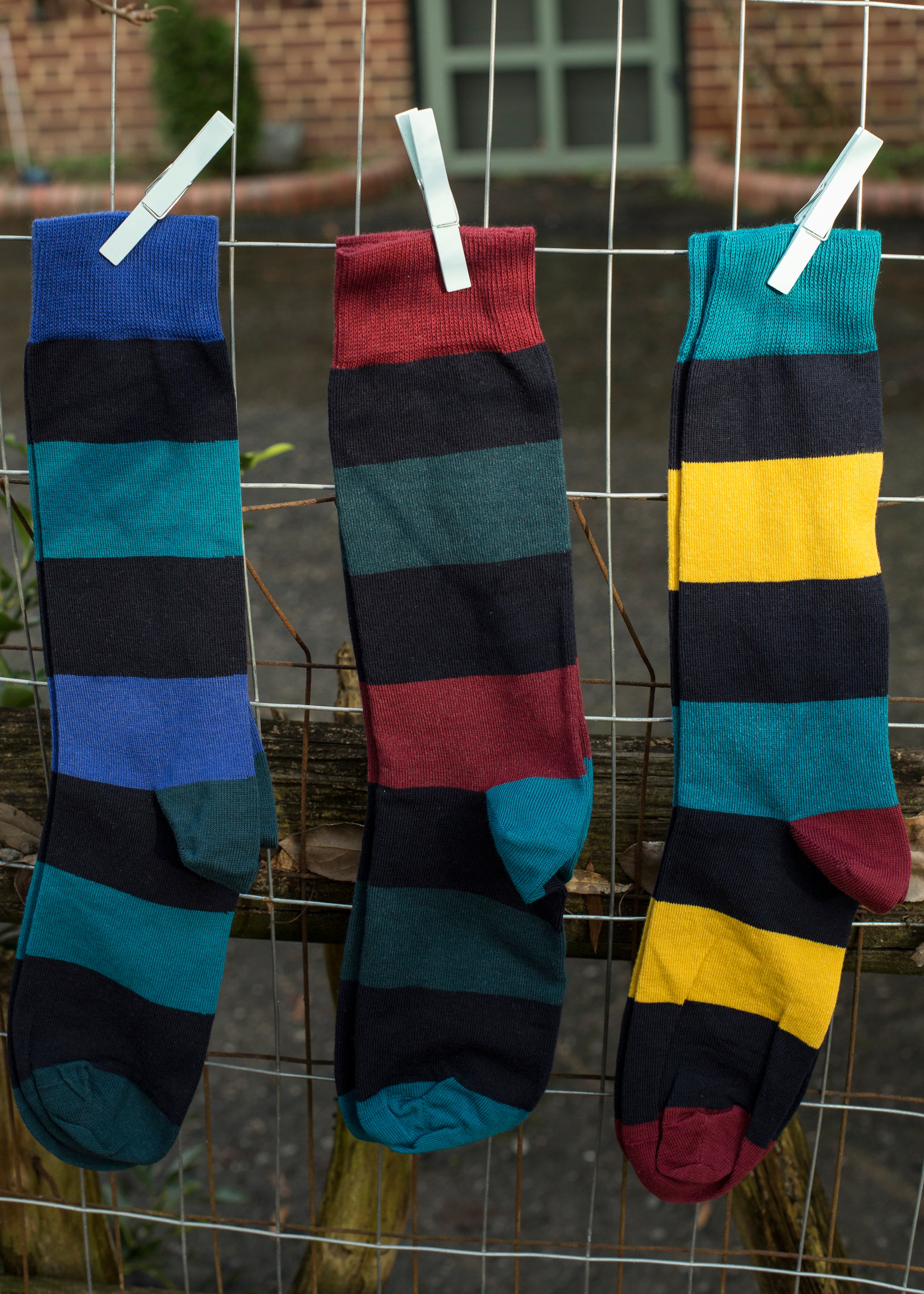 Sierra Socks Men's Casual Cotton Blend Mid Calf Dress Crew Socks