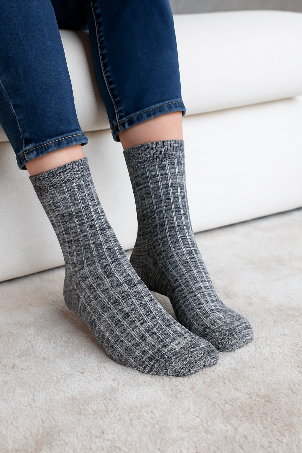 Women's Bamboo Crew Performance Socks with Arch Support