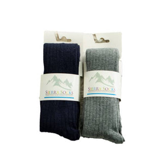 Buy navy-gray Sierra Socks Toddler & Girls Ribbed Cotton Tights, School Uniform Seamless Toe Comfortable Leggings