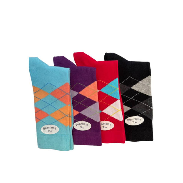 Cotton Argyle Crew Women's Socks Cotton Argyle Crew Women's Socks