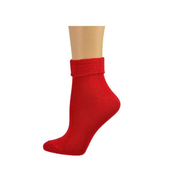 Colorful Socks - Sierra Socks Women Triple Cuff Crew Cotton Colorful Socks 6 Pair Pack
