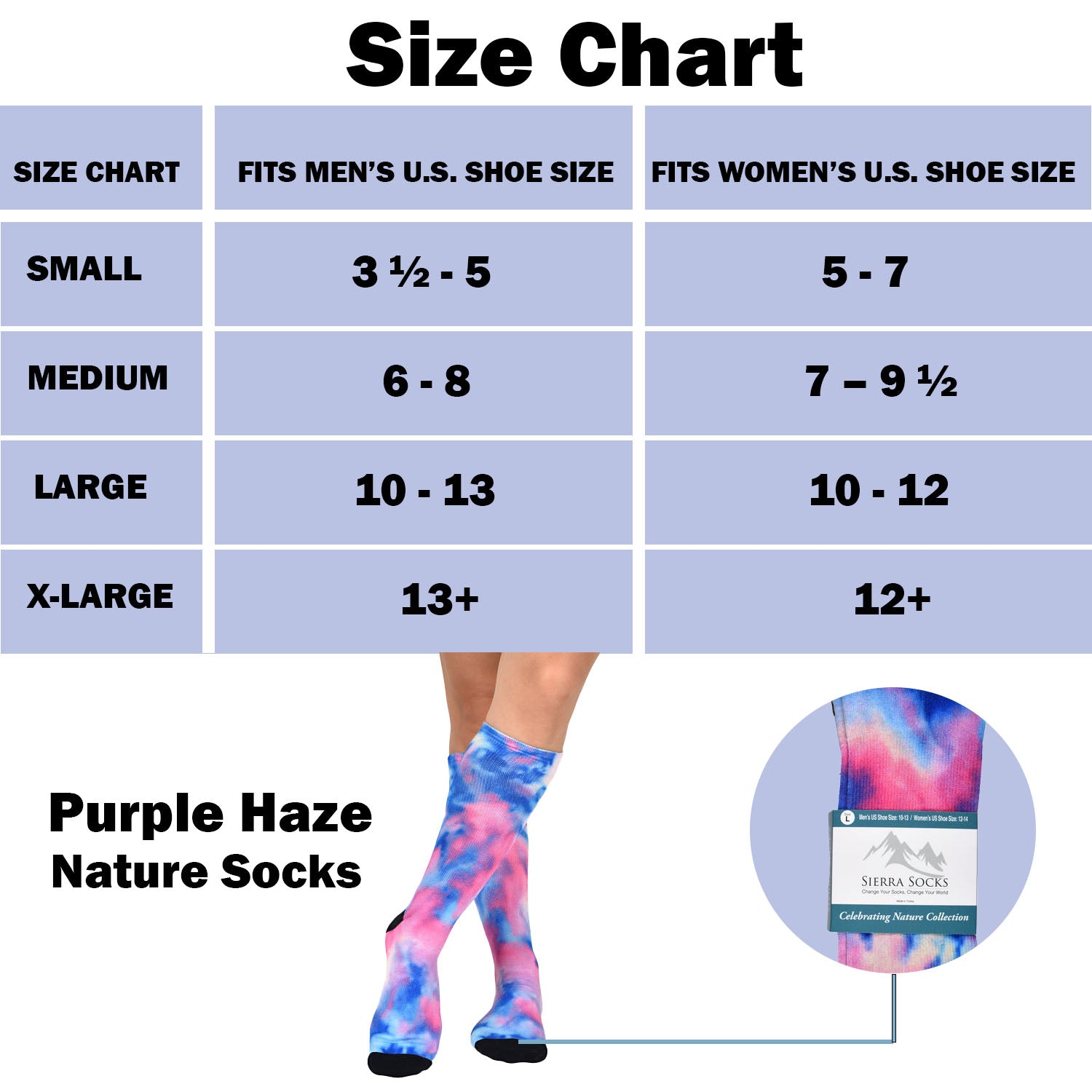 Men & Women's CoolMax Knee-High Socks, Nature Inspired Collection for Men & Women Eco-Friendly Knee High Socks