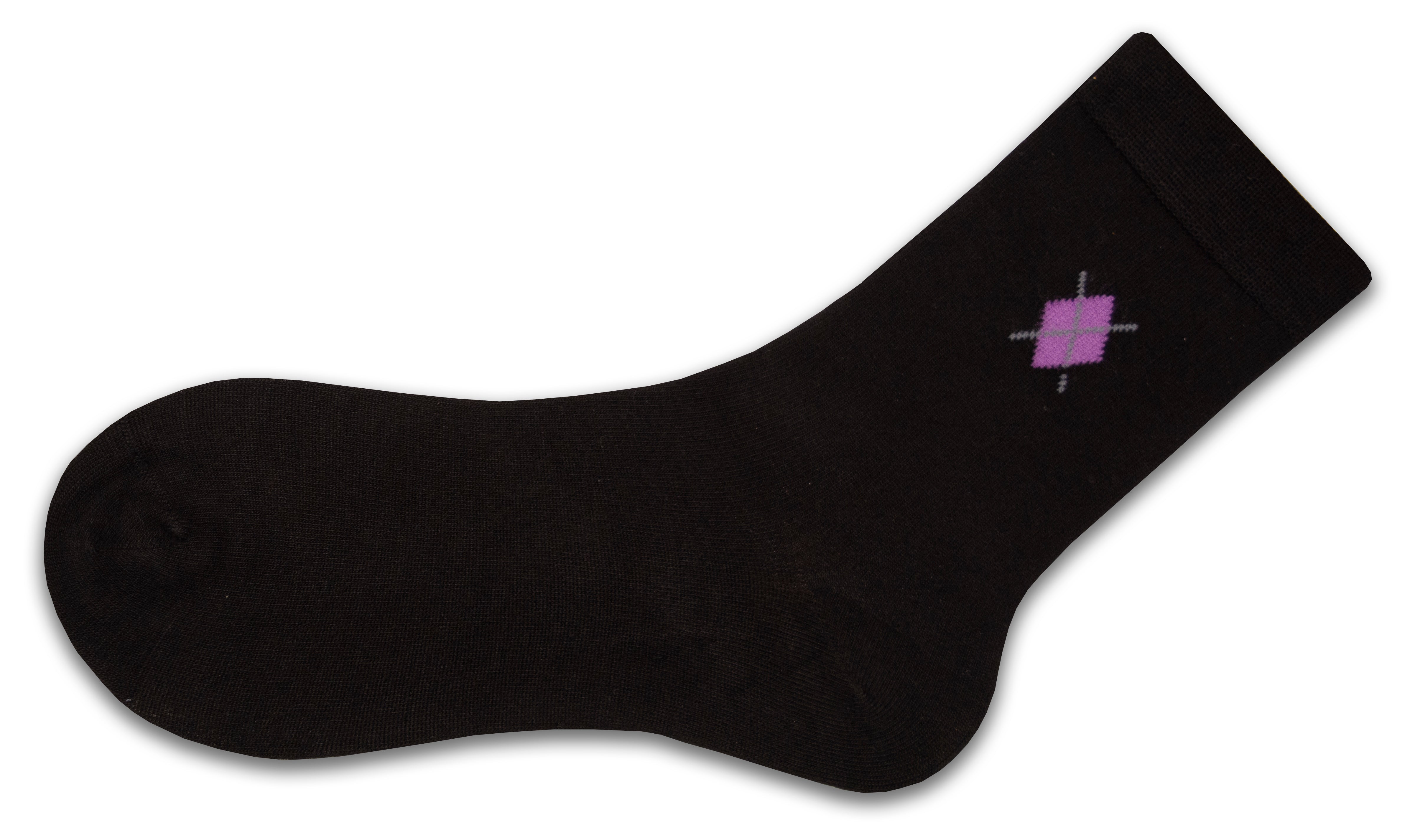 Women's Argyle Pattern Bamboo Crew Socks