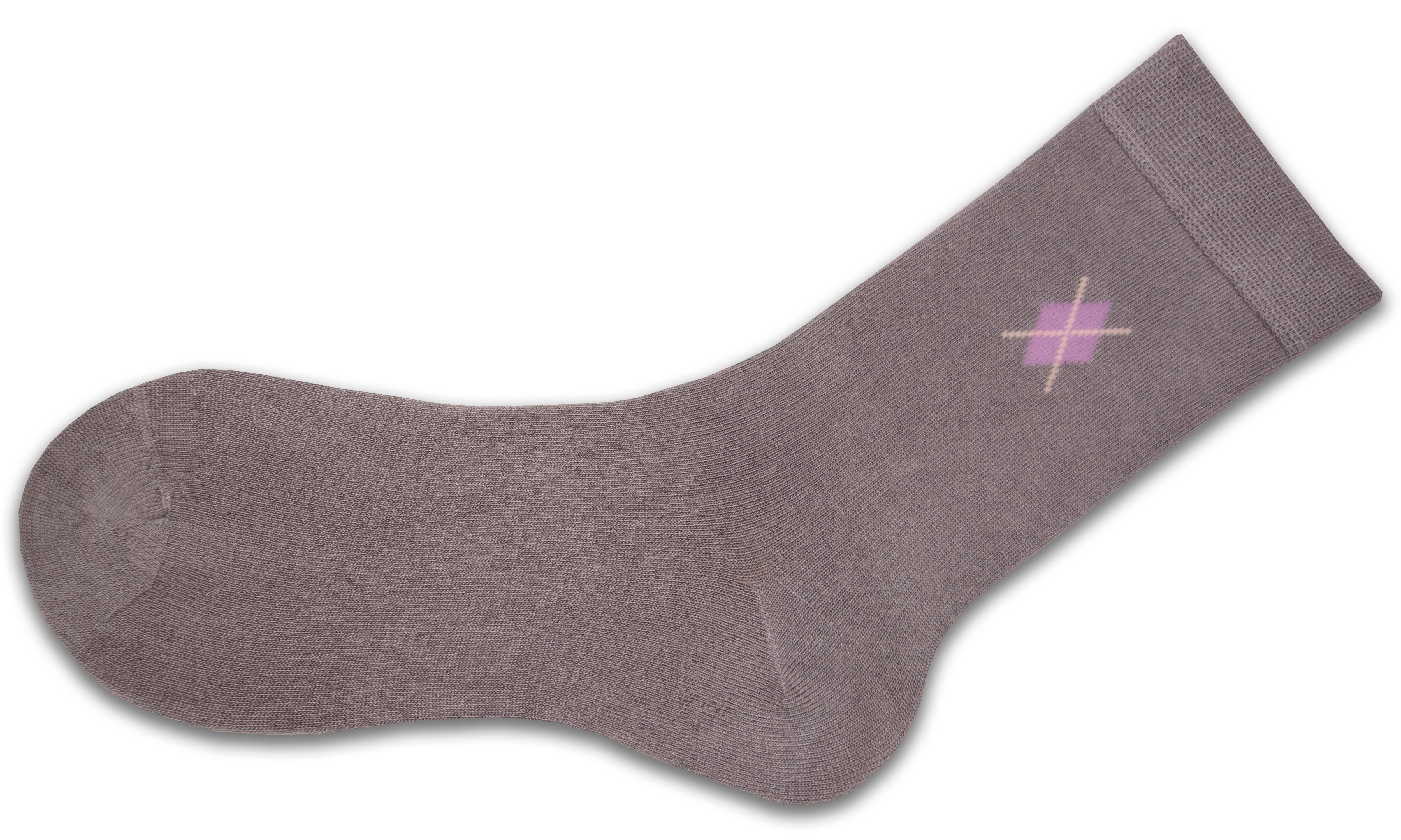 Women's Argyle Pattern Bamboo Crew Socks