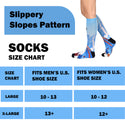 Sierra Socks Slippery Slopes Pattern CoolMax Socks, Nature Collection for Men & Women Eco-Friendly Colorful Crew Socks